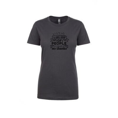 A large group of people is called a No Thanks Thumbnail